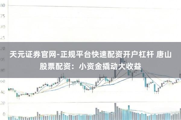 天元证券官网-正规平台快速配资开户杠杆 唐山股票配资：小资金撬动大收益