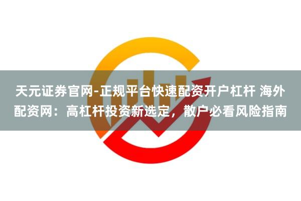 天元证券官网-正规平台快速配资开户杠杆 海外配资网：高杠杆投资新选定，散户必看风险指南